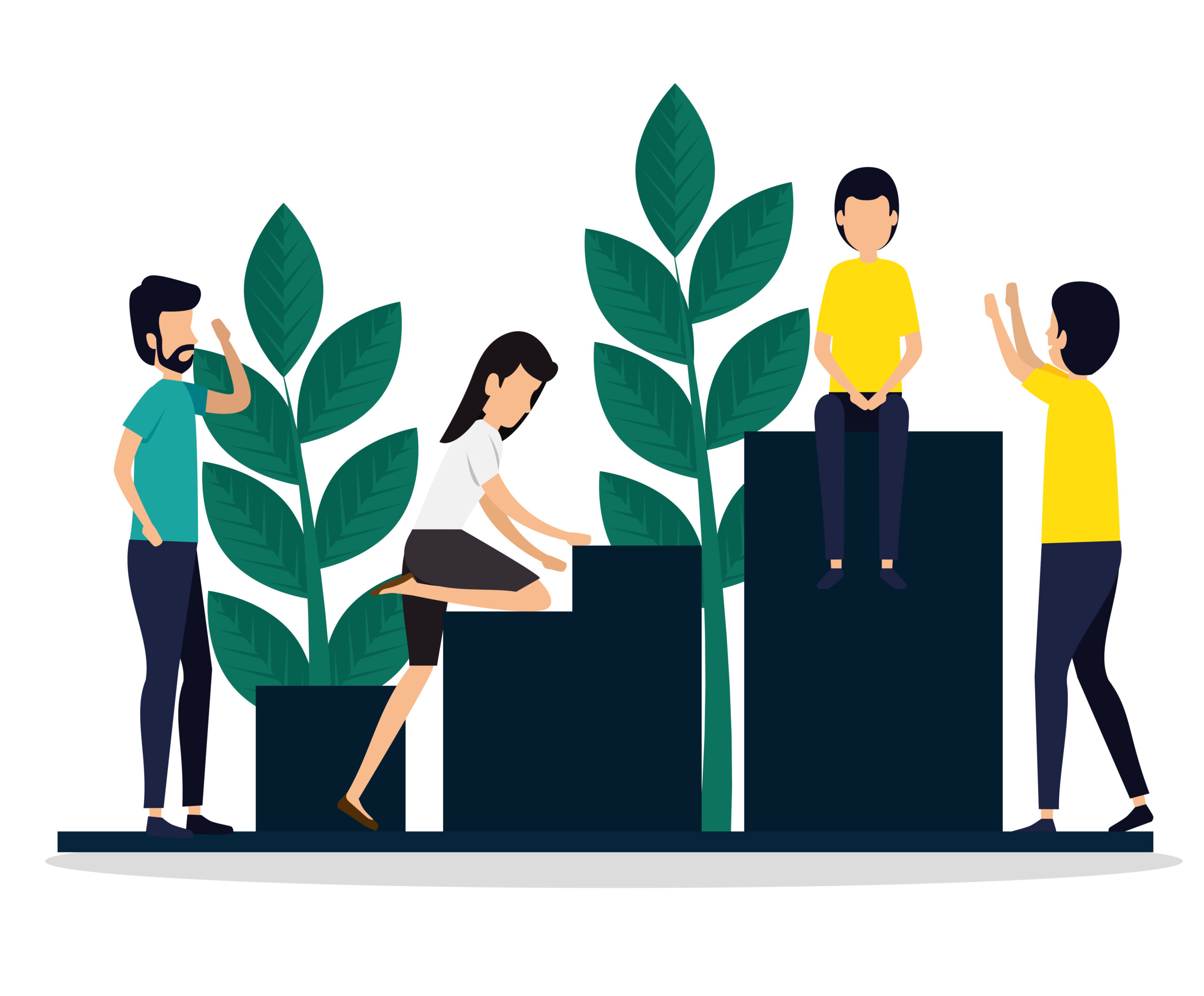 woman and men teamwork marketing corporate www.freepik.com